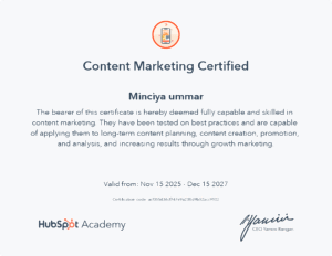 content marketing certification